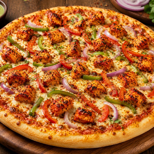 Chicken Tikka Pizza.