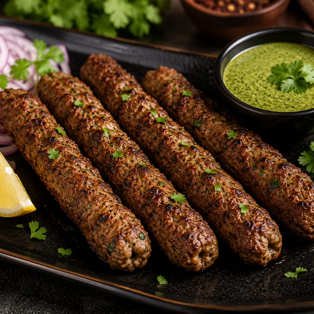 Lamb Seekh Kabab.