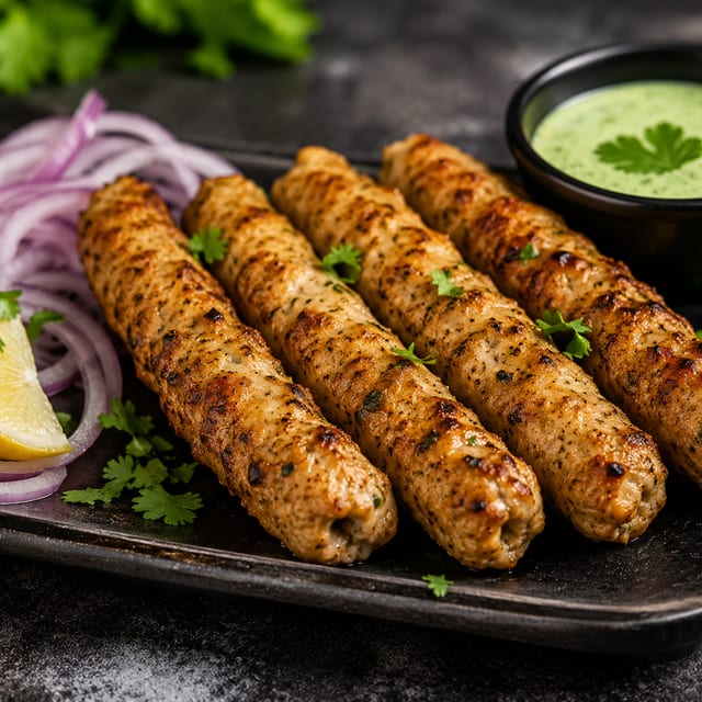 Chicken Seekh Kabab.