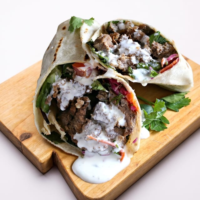 Goat/Lamb Kabab Roll.